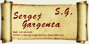 Sergej Gargenta vizit kartica
